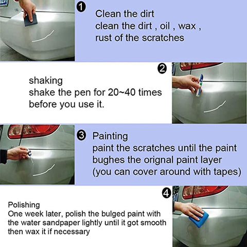 2PCS Waterproof Car Scratch Repair Touch-up Paint,Car Repair Pen