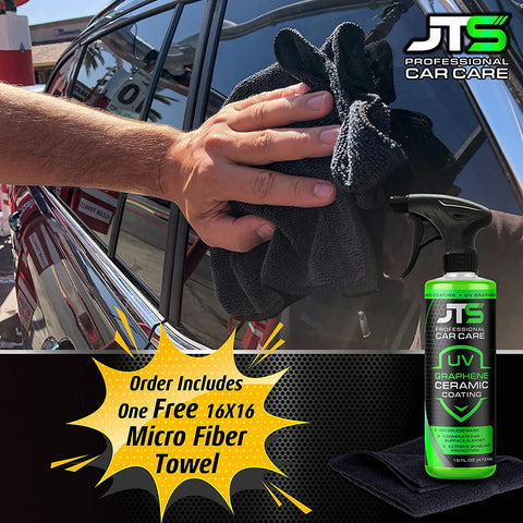 JT's Advanced UV True Graphene Ceramic Spray Coating, Extreme Shine & Stronger Than Car Wax Polish or Top Coat Polymer Paint Sealant for Car, Truck, RV, Boat 16 Fl Oz