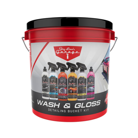 Jay Leno's Garage Wash & Gloss 8-Piece Detailing Bucket Kit - Wash, Clean & Protect