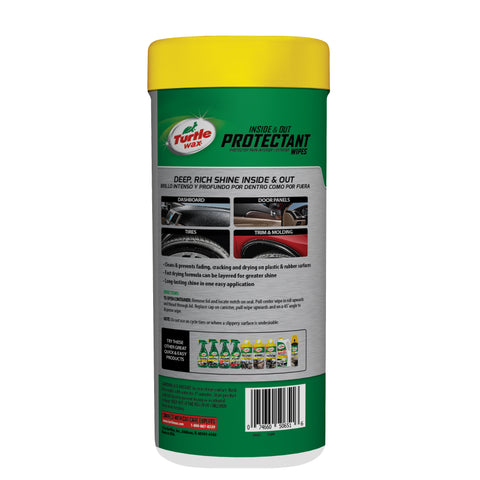 Turtle Wax Inside & Out Protectant Wipes