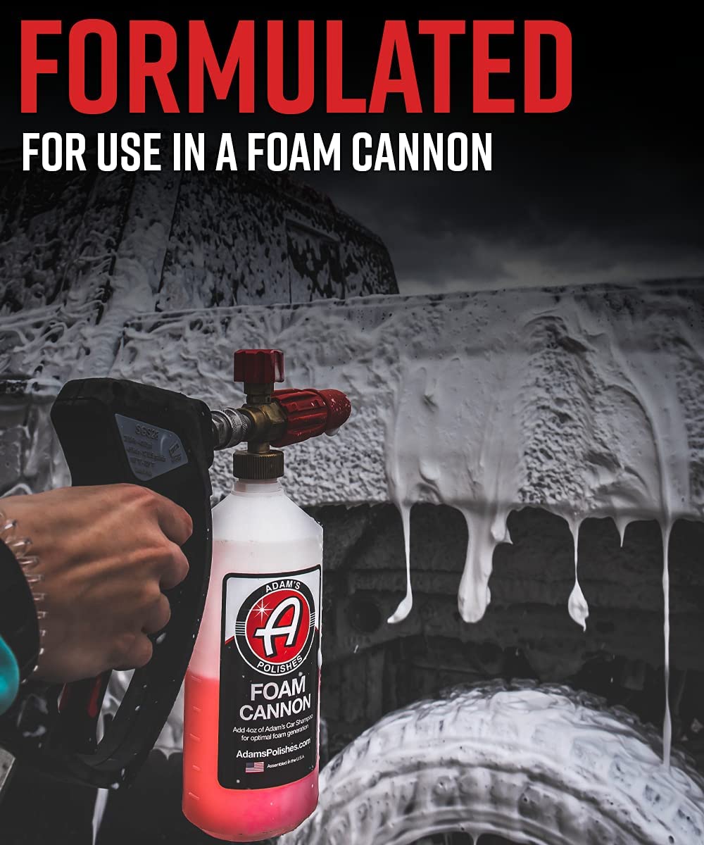 Adam’s Mega Foam 16oz - pH Best Car Wash Soap For Foam Cannon, Pressure Washer or Foam Gun | Concentrated Car Detailing & Cleaning Detergent Soap | Won't Strip Car Wax or Ceramic Coating