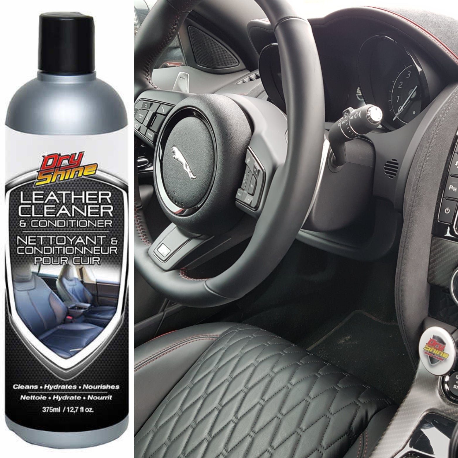 Dry Shine Car Care - Interior Detailing Kit with 2 Microfiber Towels