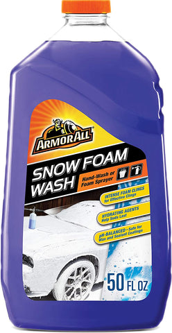 Armor All Car Wash Snow Foam Formula, Cleaning Concentrate for Cars, Truck, Motorcycle, Bottles, 50 Fl Oz, Pack of 4, 19141-4PK , Purple