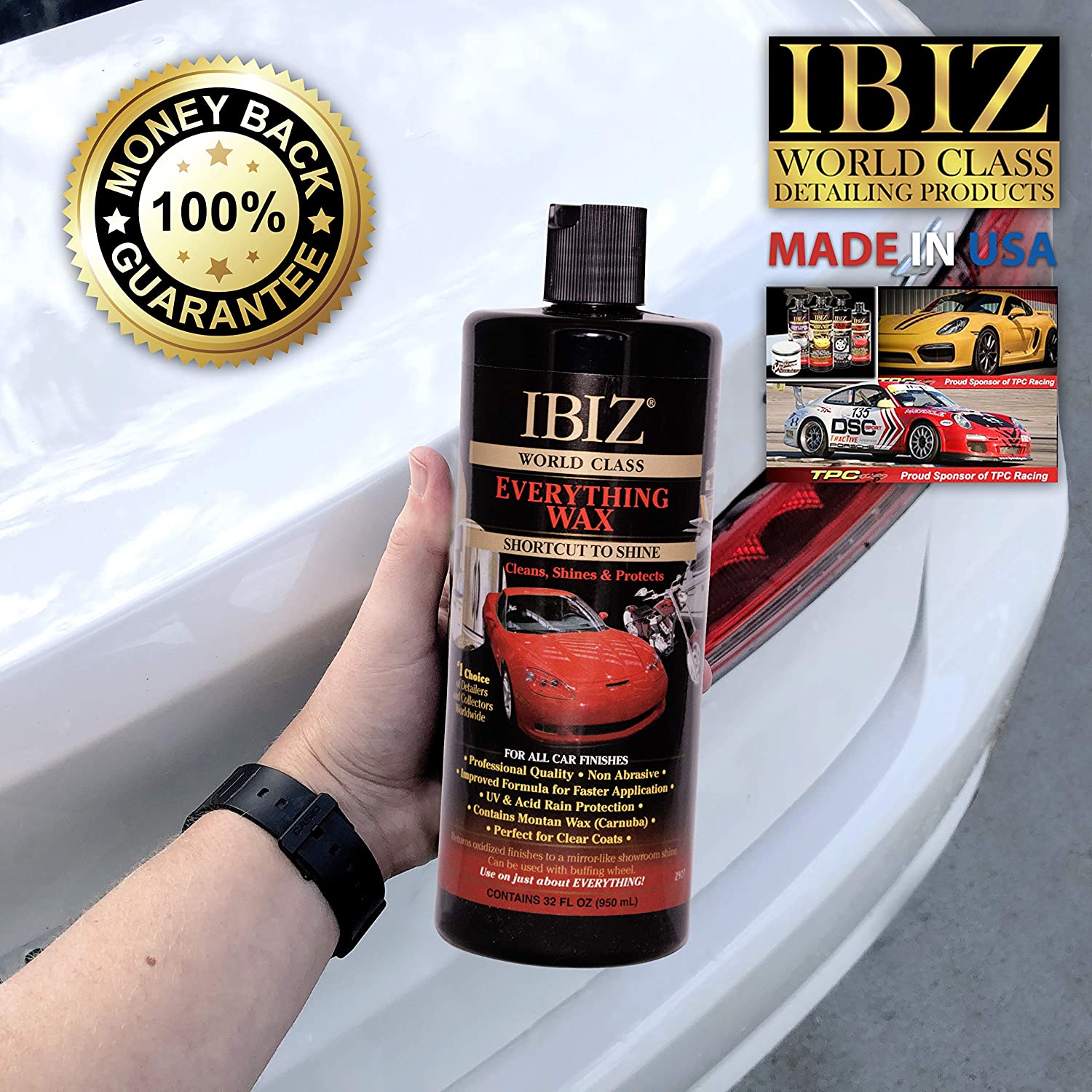 IBIZ® World Class Car Wax (64oz). Premium,Carnuba Car Wax for All Makes & Models.