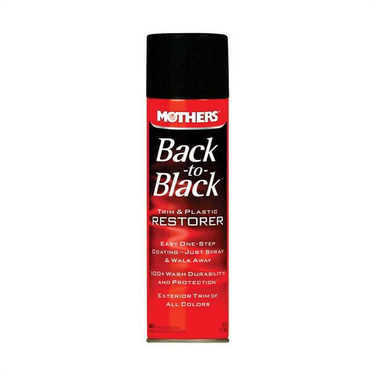 Mothers 06110 Back To Black Trim & Plastic Restorer Aerosol, 10 Oz.