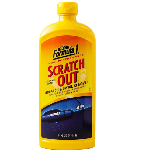 Formula 1 Scratch Out Car Wax Polish Liquid (7 oz) - Car Scratch Remover for All Auto Paint Finishes - Polishing Compound for Moderate Scratches, Bird Droppings, Tree Sap & Swirl Remover