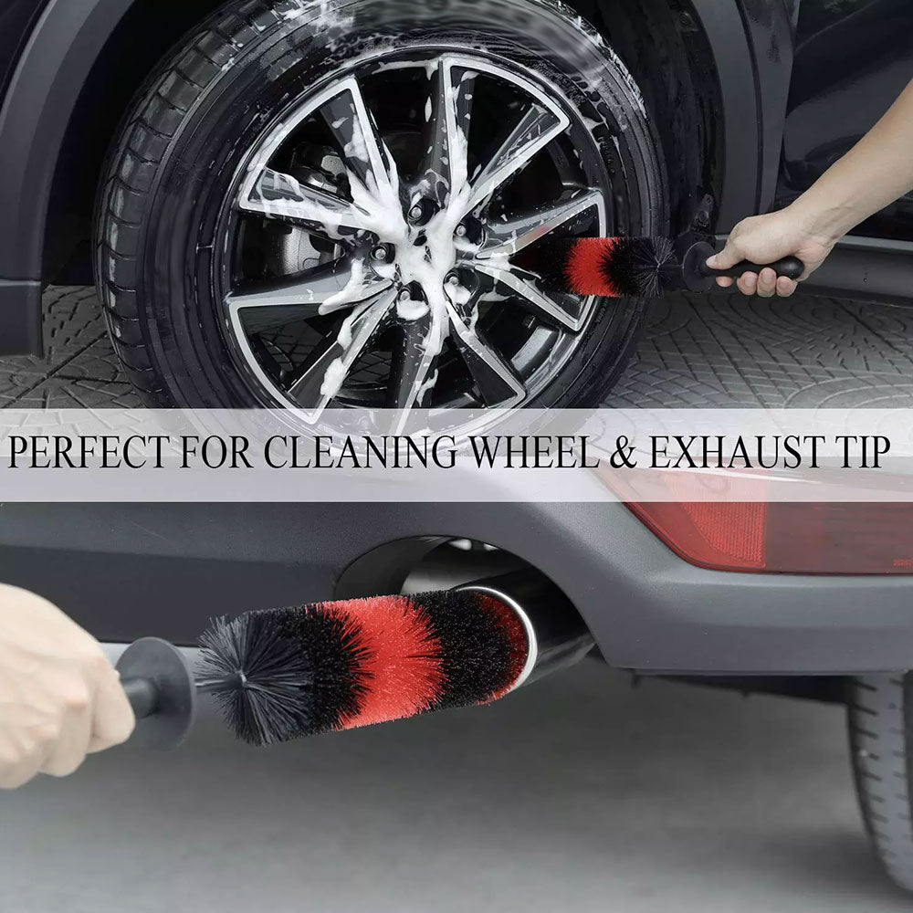 Fyeme 11Pcs Car Detailing Brush Kit, Dust Clean Brush, Auto Motorcycle Interior Exterior Care Wheel Gap Cleaning Tool Set