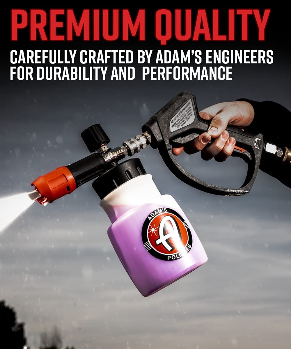 Adam's Premium Foam Cannon - Custom Snow Foam Cannon Soap Sprayer for Car Wash | Sprayer Cannister for Pressure Washer