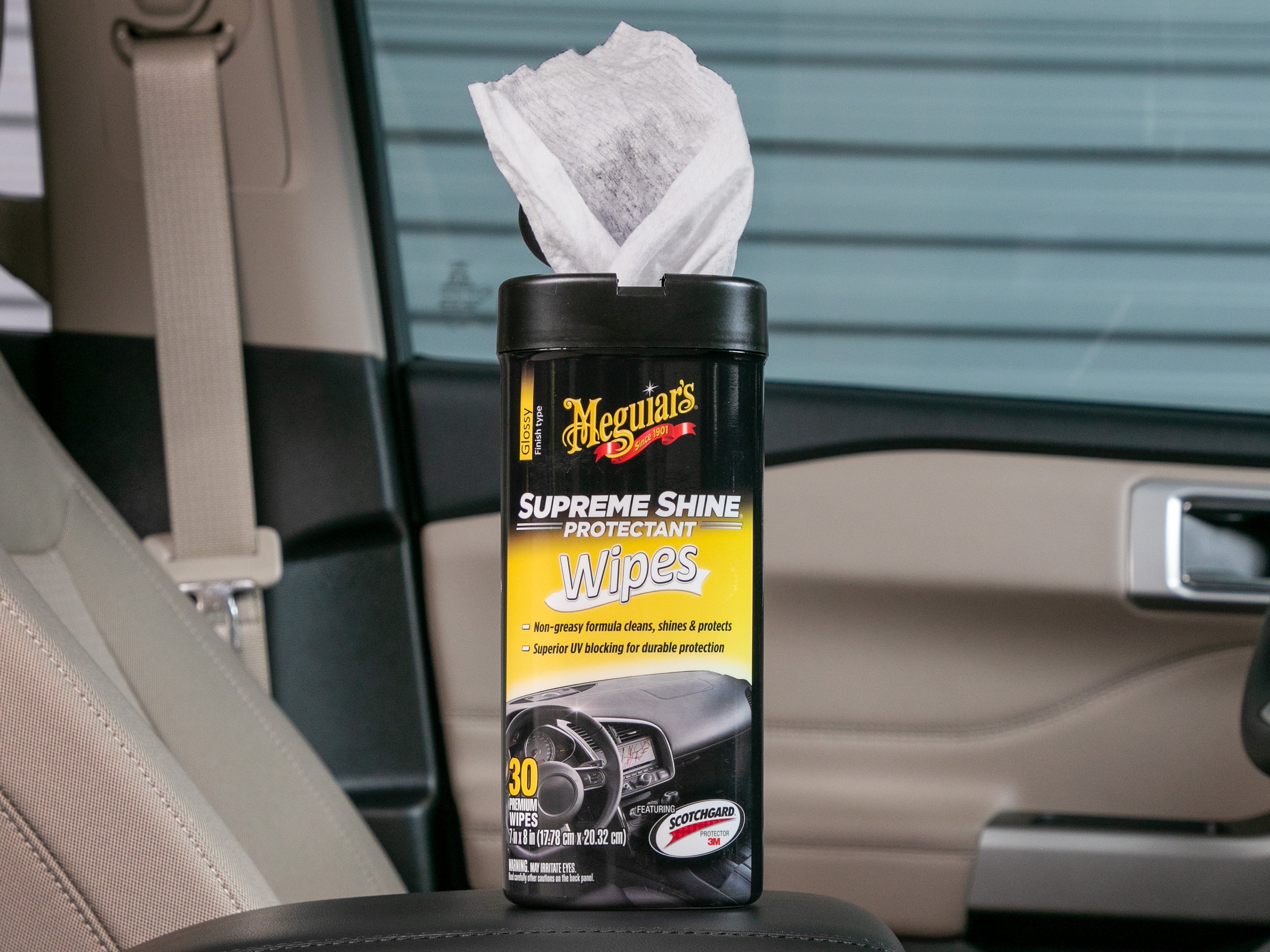 Meguiar's Supreme Shine Protectant Interior Cleaner Wipes, G4000, 30 Wipes